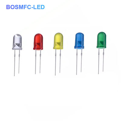 دیود تابش نور 5 میلی متری، چراغ LED سفید قرمز سبز آبی زرد نارنجی