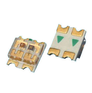 دو رنگ 1206 SMD LED سطح 3216 چپ قرمز و آبی نور