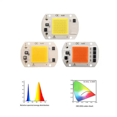 چپ LED COB طیف کامل 50W 100W برای لامپ رشد گیاهان داخلی