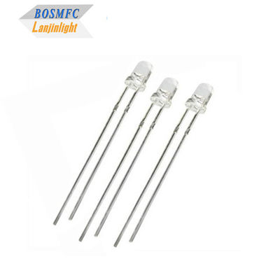 ضد ایستاتیک 3mm از طریق سوراخ دیود LED 20mA لنز شفاف آب برای روشنایی بیرونی