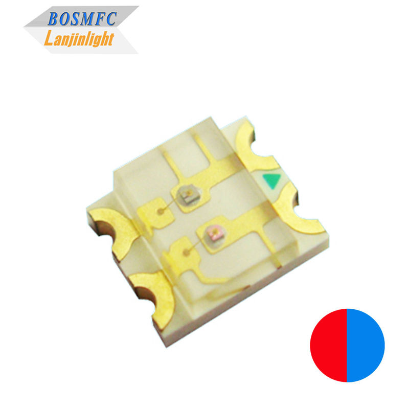 دو رنگ 1206 SMD LED سطح 3216 چپ قرمز و آبی نور