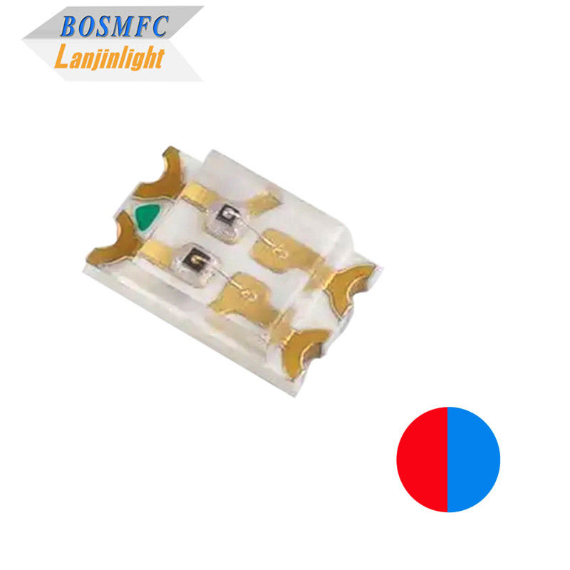 دو رنگ SMD LED 0805 قرمز و آبی دو رنگ 0.06W تراشه های Ultra Bright