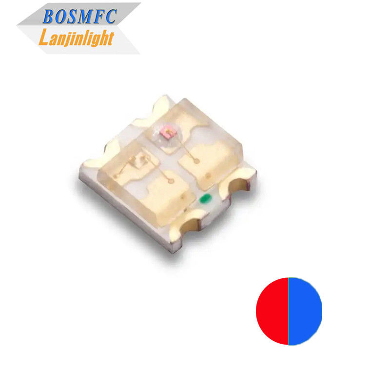 دو رنگ 0603 SMD LED قرمز و آبی، چند منظوره 1615 دو رنگ چیپ LED