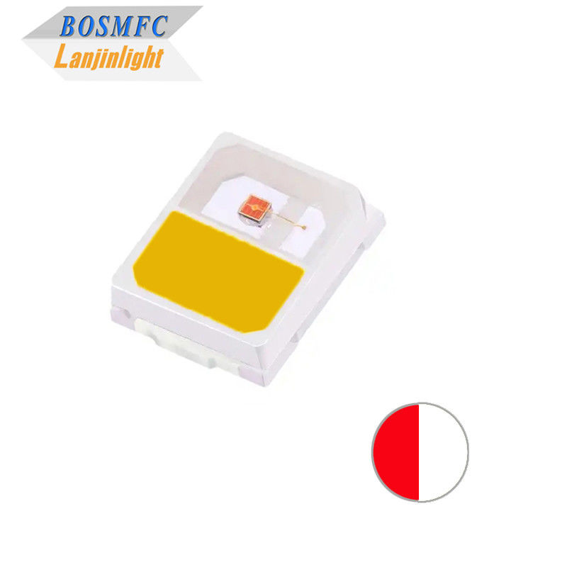 ثابت 0.2W 2835 SMD LED دو رنگ قرمز و سفید گرم CCT2700-3200K Anti Static Bright LED Chip