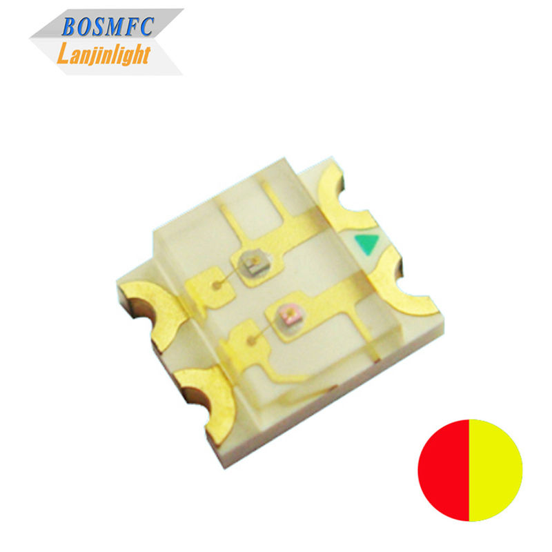 چند منظره SMD LED 1206 قرمز زرد دو رنگ 120 درجه زاویه مشاهده