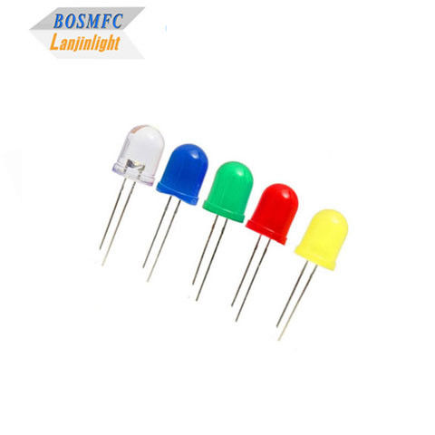 لامپ 8 میلیمتر 10 میلیمتر LED فوق العاده روشن ، F10 لامپ LED دیود تک فروش کارخانه