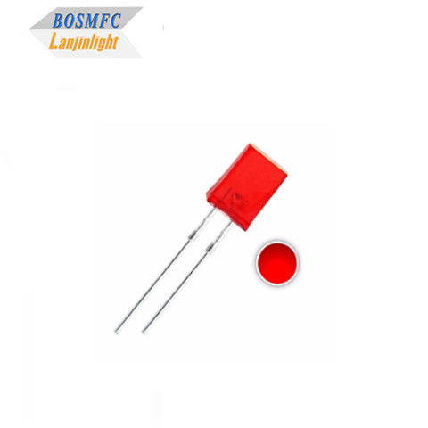 1.8V-2.4V LED قرمز از طریق سوراخ LED 2x5x7mm دیود LED روشنایی داخلی