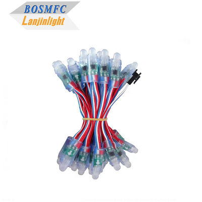نور کریسمس دکوراسیون در فضای باز ضد آب 12mm LED Pixel Rgb نور کریسمس LED Pixel