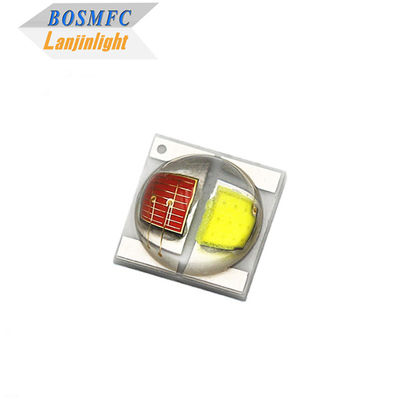 2W 3535 SMD LED Dome Lens 30 درجه دو رنگ قرمز و سفید 350mA دیود ال ای دی با روشنایی بالا
