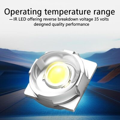 از طریق سوراخ LED با -40 °C تا +85 °C دمای عملیاتی، ولتاژ وقفه معکوس 35V و جریان روشنایی 60-70LM